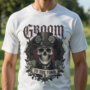 Bruidegom tot aan het graf Schedel Mijn Man Gotisc T-shirt