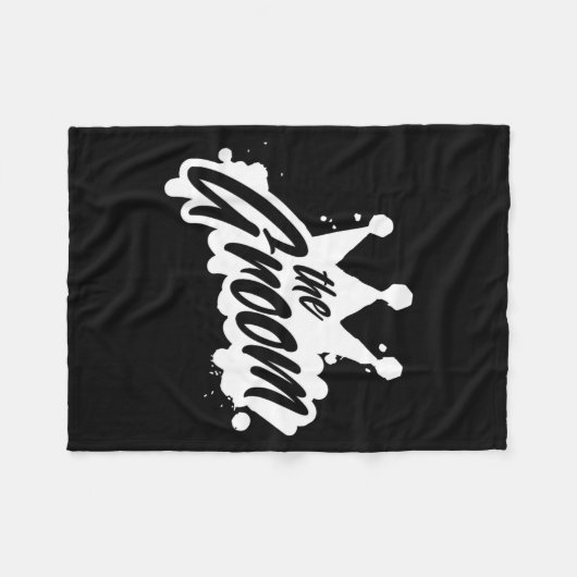 Bruidegom Trouw De Koning Douche Bruiloft Cadeau Fleece Deken (Voorkant (Horizontaal))