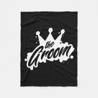 Bruidegom Trouw De Koning Douche Bruiloft Cadeau Fleece Deken