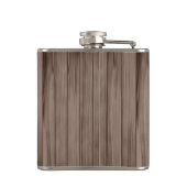  bruidegom trouwdatum ornement houtige kolf heupfles (Achterkant)