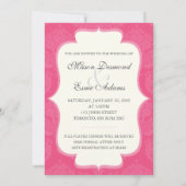 bruidegom Tux en bruidsjurk roze luxe bruiloft Kaart (Achterkant)