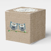 bruidegom uilen kunst bruiloft tent gunst doos bedankdoosjes (Voorkant Zijde)