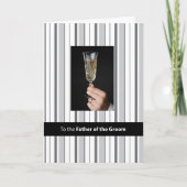 Bruidegom Vader, Bedankt Champagne Toast, Zwart (Voorkant)