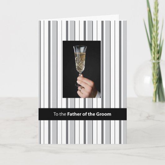 Bruidegom Vader, Bedankt Champagne Toast, Zwart (Voorkant)