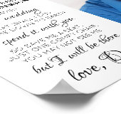 Bruidegom Vader Foto Hemel Herdenking Bruiloft Poster (Hoek)