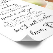 Bruidegom Vader Foto Hemel Herdenking Trouwen Poster (Hoek)