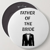 Bruidegom vader ronde button 6,0 cm (Voorkant /achterkant)