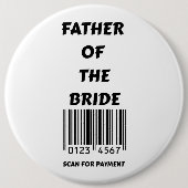Bruidegom vader ronde button 6,0 cm (Voorkant)