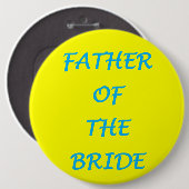 Bruidegom vader ronde button 6,0 cm (Voorkant /achterkant)