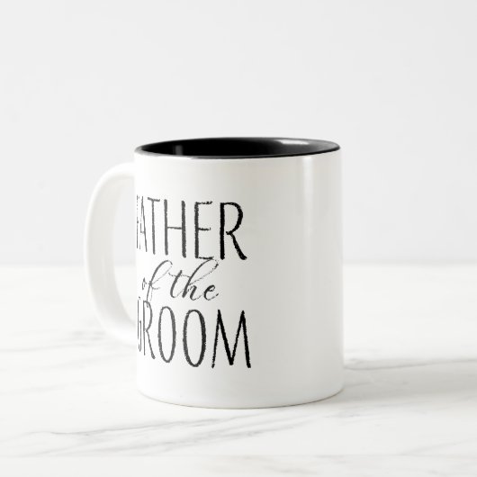 Bruidegom Vader Tweekleurige Koffiemok (Voorkant links)