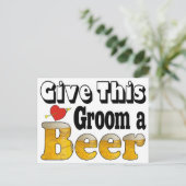 Bruidegom van bier briefkaart (Staand voorkant)