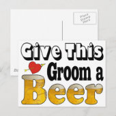 Bruidegom van bier briefkaart (Voorkant / Achterkant)