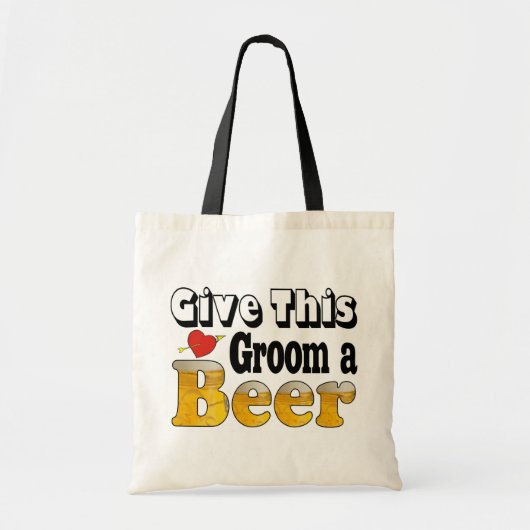 Bruidegom van bier tote bag (Voorkant)