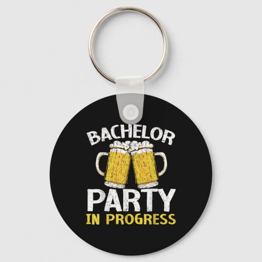 Bruidegom Verloofde Feest Bier Bruid Huwelijk Sleutelhanger (Voorkant)