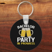 Bruidegom Verloofde Feest Bier Bruid Huwelijk Sleutelhanger (Voorkant)