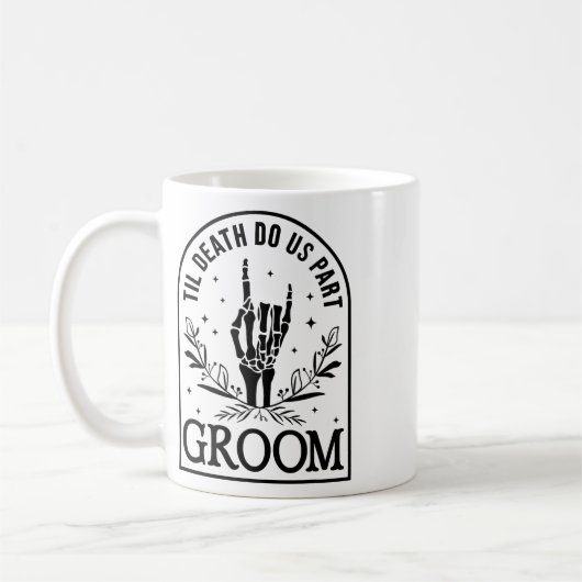 Bruidegom Verloving bruiloft Halloween paar Ma Koffiemok (Links)