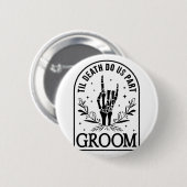 Bruidegom Verloving bruiloft Halloween paar Ma Ronde Button 5,7 Cm (Voorkant /achterkant)