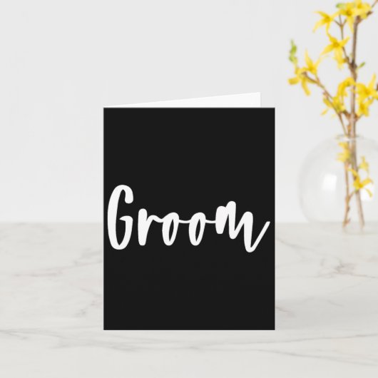 Bruidegom - vrijgezellenfeest klaar voor trouwdag kaart (Gele Bloem)