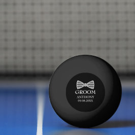 bruidegom vrijgezellenfeest zwart moderne bruiloft pingpongbal