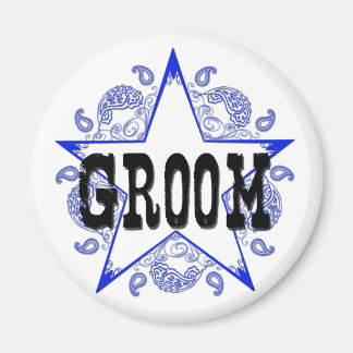 bruidegom Westerne blauwe magneet