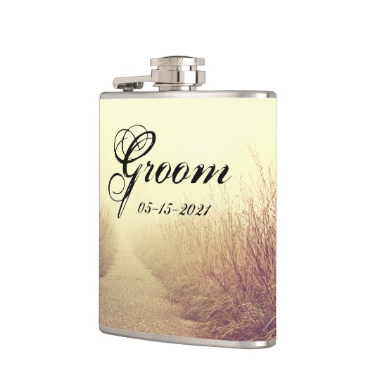 bruidegom whiskey fles zonsopgang pad wandelpad S Heupfles (Links)