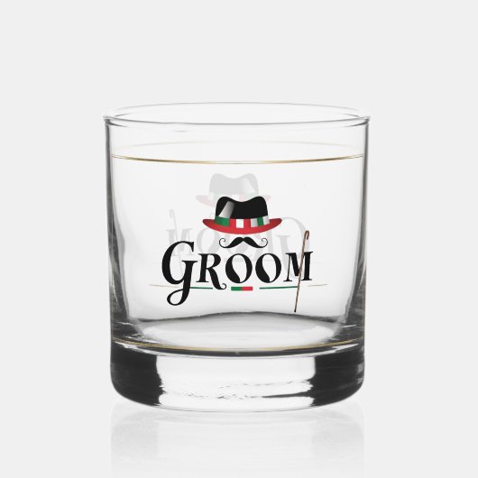 Bruidegom Whisky Glas (Voorkant)