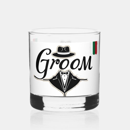 Bruidegom Whisky Glas (Voorkant)