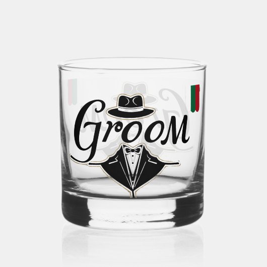 Bruidegom Whisky Glas (Achterkant)