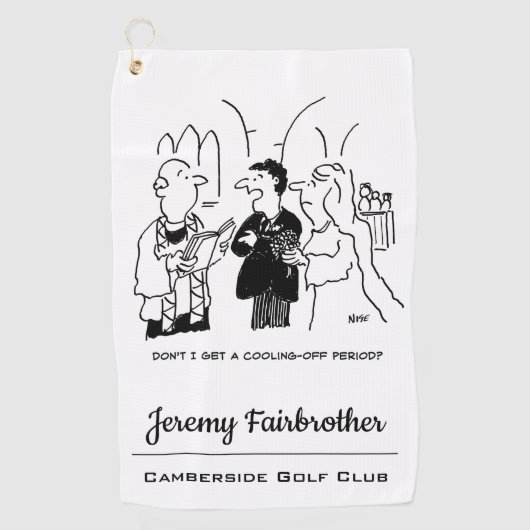 Bruidegom wil een afkoelingsperiode golfhanddoek (Voorkant)