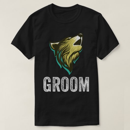 Bruidegom Wolf Bachelor Bruidegom Team Trouwfeest T-shirt (Design voorkant)