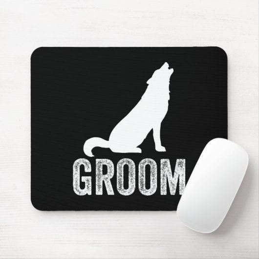 Bruidegom Wolf Bachelor Bruidsjonkers Team Feest  Muismat (Met muis)