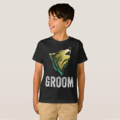Bruidegom Wolf Bachelor Bruiloft Bruidsjonkers Tea T-shirt (Voorkant volledig)