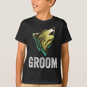 Bruidegom Wolf Bachelor Bruiloft Bruidsjonkers Tea T-shirt