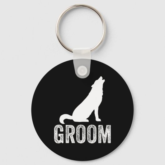 Bruidegom Wolf Bachelor Trouw Bruidsjonkers Team F Sleutelhanger (Voorkant)
