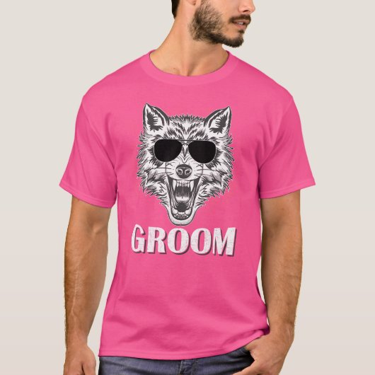 Bruidegom Wolf Bachelorfeest T-shirt (Voorkant)