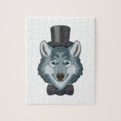 Bruidegom wolf met boog legpuzzel (Verticaal)