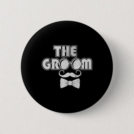Bruidegom Wolfpack Bachelor Party Bruidsjonkers Tr Ronde Button 5,7 Cm (Voorkant)