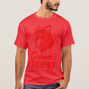 Bruidegom Wolfpack Bruidsjonkers Squad Bachelorfee T-shirt
