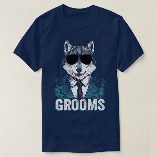 Bruidegom Wolfpack vrijgezellenfeest Bruidsjonkers T-shirt (Design voorkant)