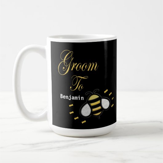 Bruidegom Wordt Bachelorfeest Personaliseer Koffiemok (Links)