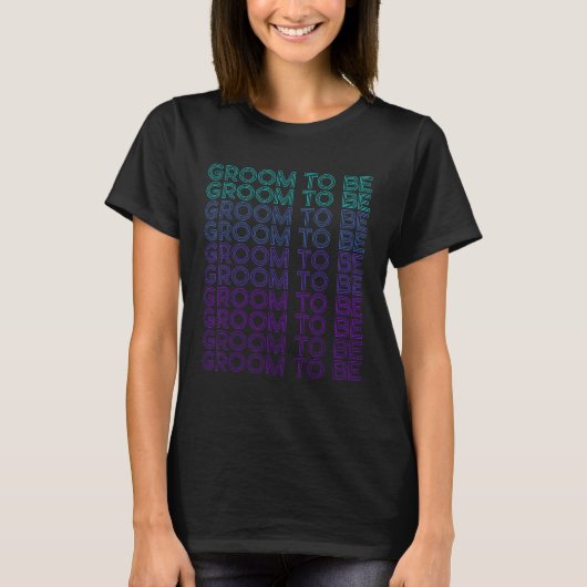 Bruidegom Wordt Bachelorfeest Retro T-shirt (Voorkant)