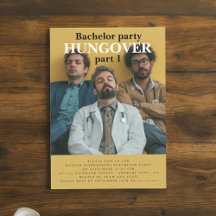 Bruidegom wordt Bachlour-feestuitnodiging