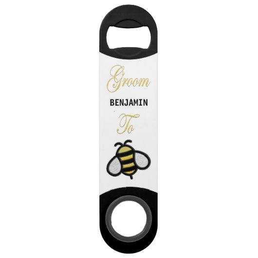 Bruidegom Wordt Huwelijk Bachelor Feest Maatwerk Speed Flessenopener (Voorkant)