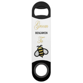 Bruidegom Wordt Huwelijkspartij Personaliseer Speed Flessenopener