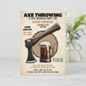 Bruidegom zijn laatste weerstand Bier Bijlwerpen V Kaart (Staand voorkant)