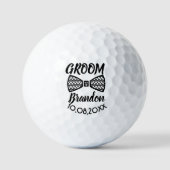 bruidegom zwart cadeau bruiloft bruidsjonker vrijg golfballen (Voorkant)