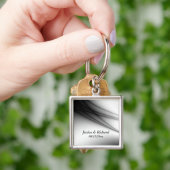 bruidegom zwart en wit aangepaste Sleutelhangers (Hand)