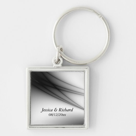 bruidegom zwart en wit aangepaste Sleutelhangers (Voorkant)