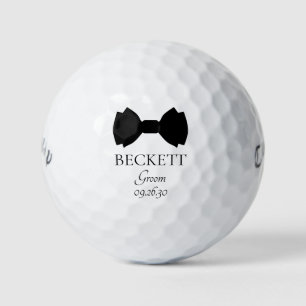Bruidegom Zwart Vlinderdas Golfballen