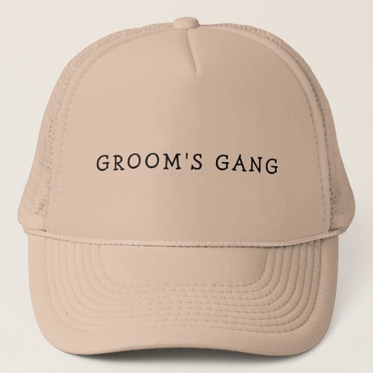 BRUIDEGOMS BACHELOR TUCKER HOED TRUCKER PET (Voorkant)